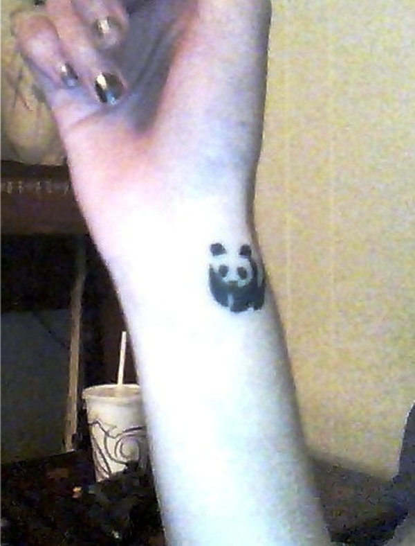 Panda Wrist Tattoo