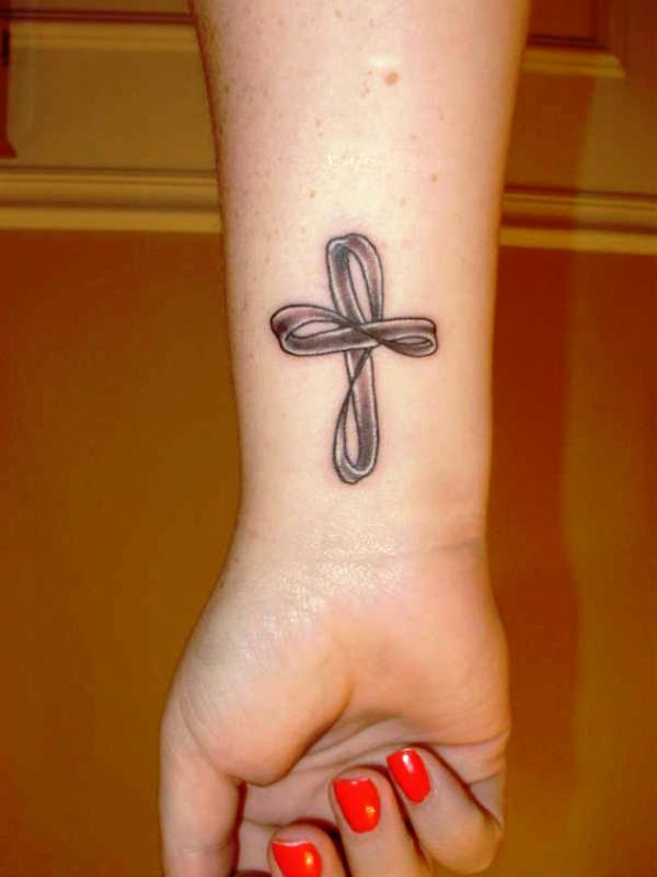 Phenomenal Cross Tattoo On Wrist