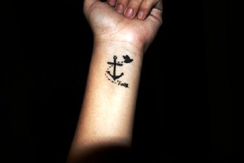 Pic Of Anchor With Bird Tattoo