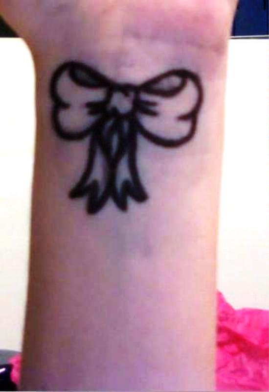 Picture Of Bow Tattoo On Wrist
