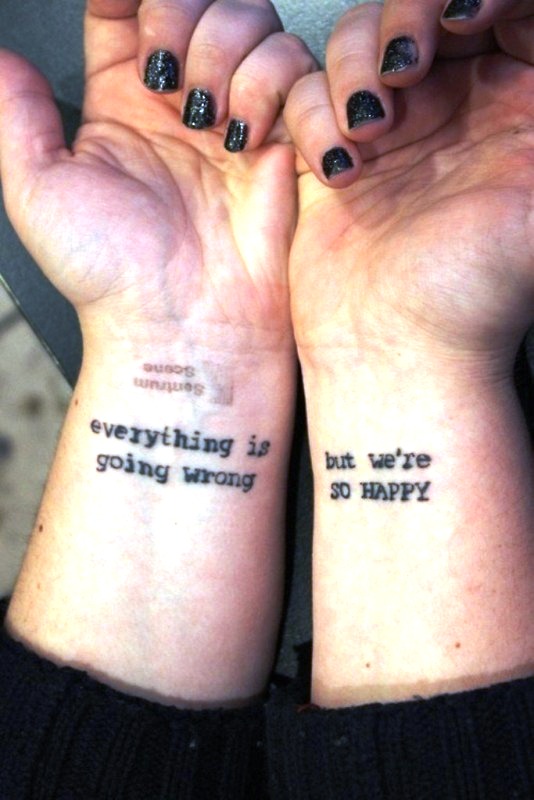 Quote Tattoo On Wrist