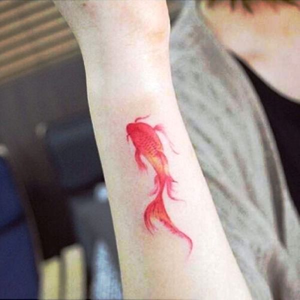 Red Fish Tattoo Design