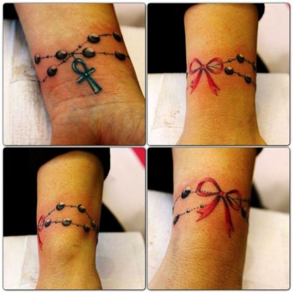 Ribbon Bracelet Tattoo