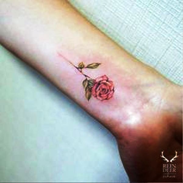 Rose Tattoo On Wrist
