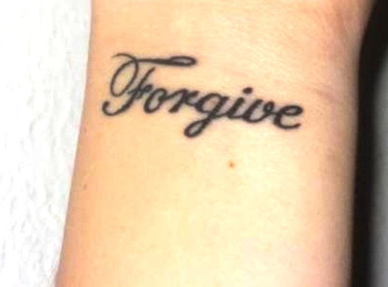 Simple Forgive Tattoo On Wrist