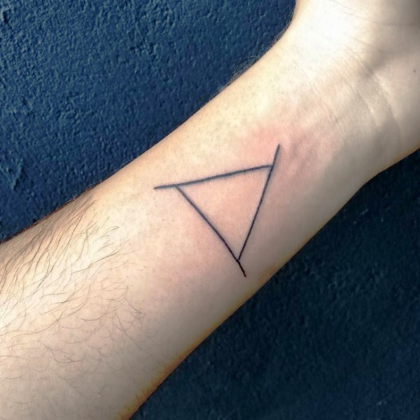 Simple Triangle Tattoo On Wrist