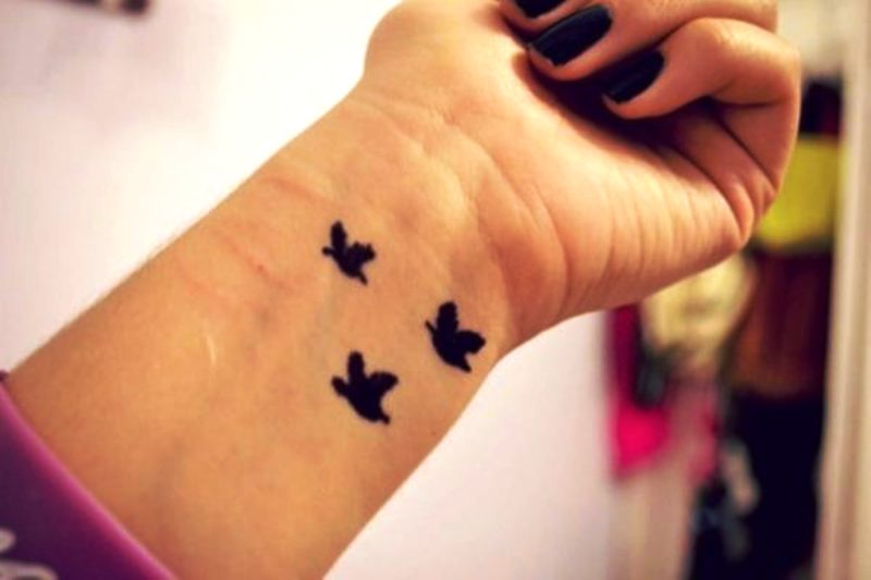 Small Birds Tattoo On Wrist