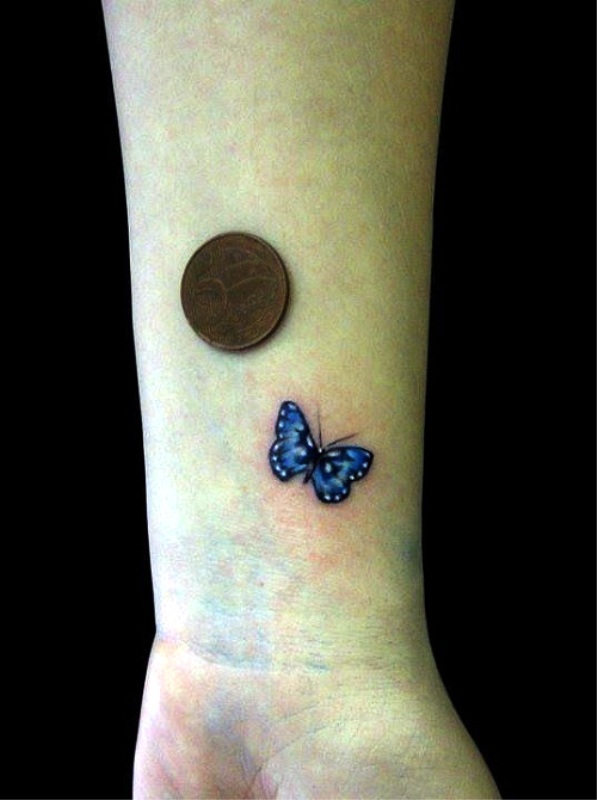 Small Butterfly Tattoo On Wrist