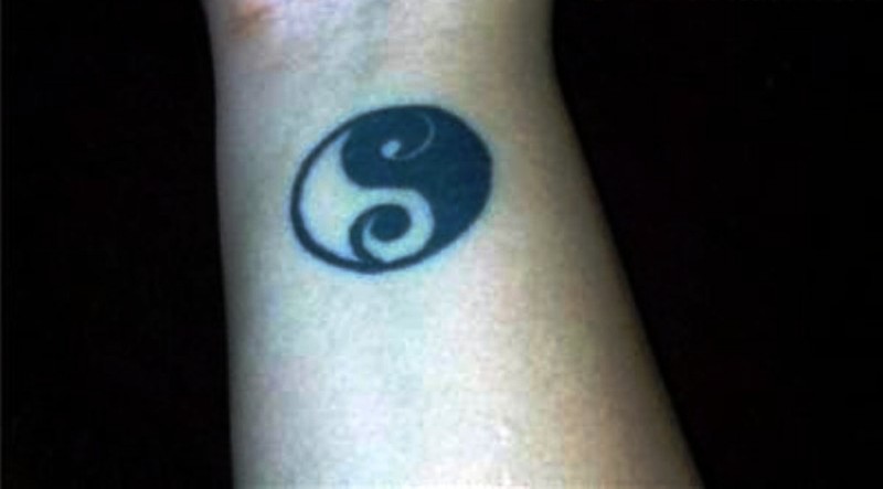 Small Yin Yang Tattoo On Wrist
