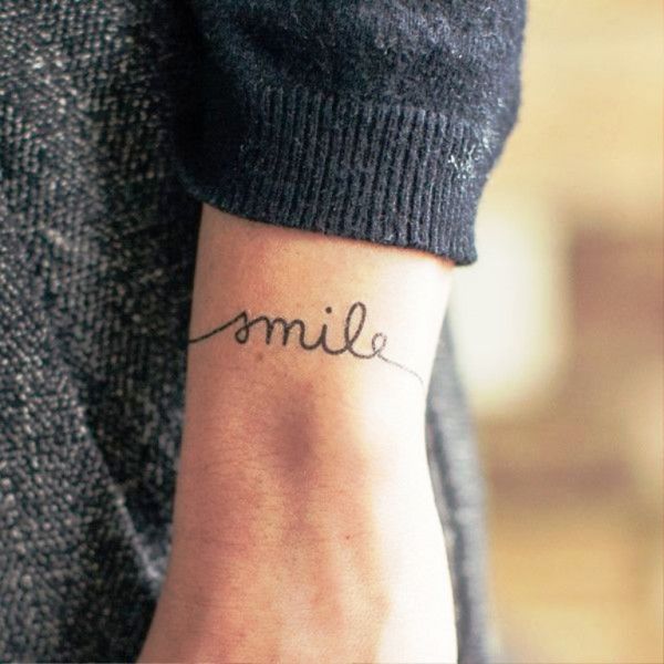 Smile Wrist Tattoo