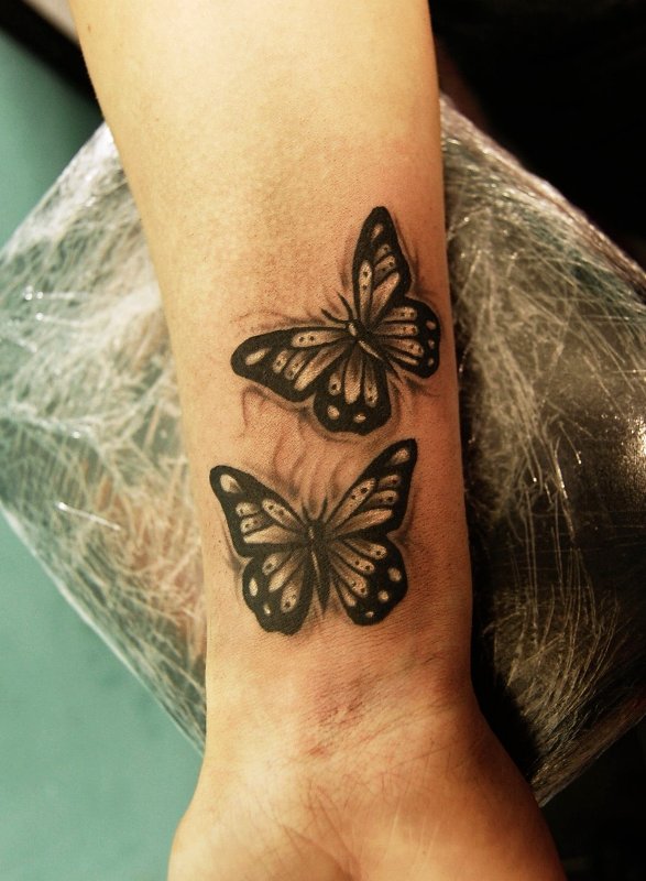 Stunning Butterfly Tattoo On Wrist