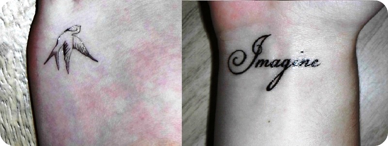 Stunning Imagine Wrist Tattoo