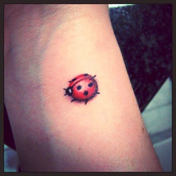 Stunning Ladybug Tattoo On Wrist