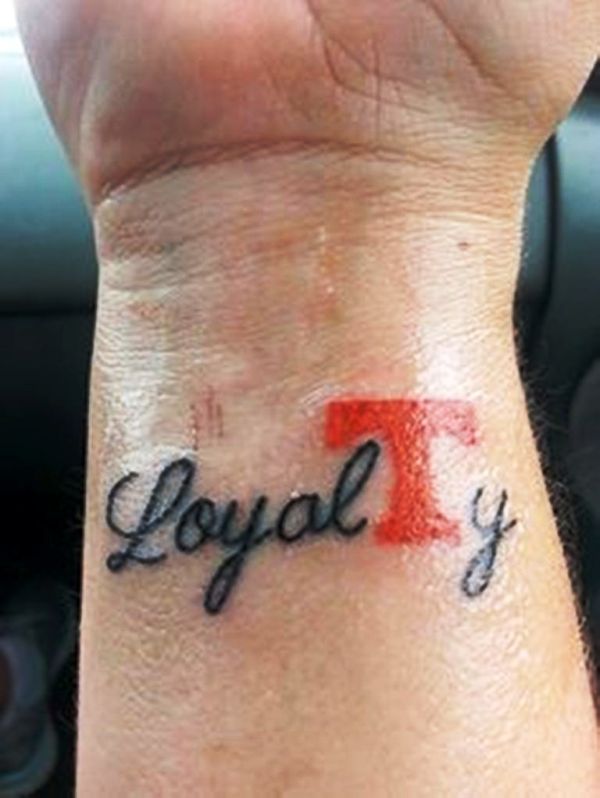 Stunning Loyalty Tattoo On Wrist