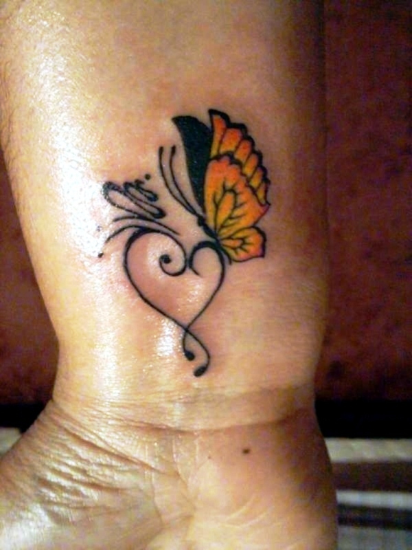 Stylish Butterfly Tattoo On Wrist