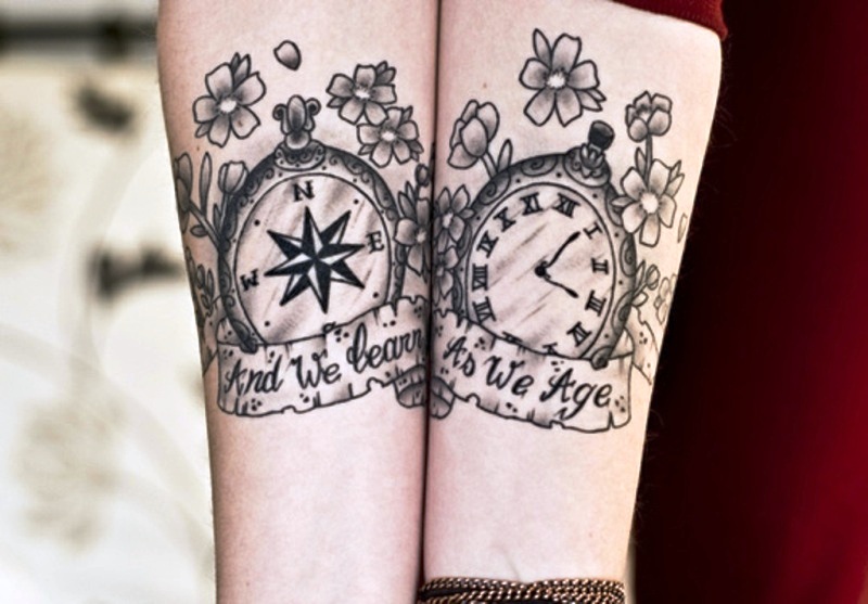Stylish Clock Wrist Tattoo