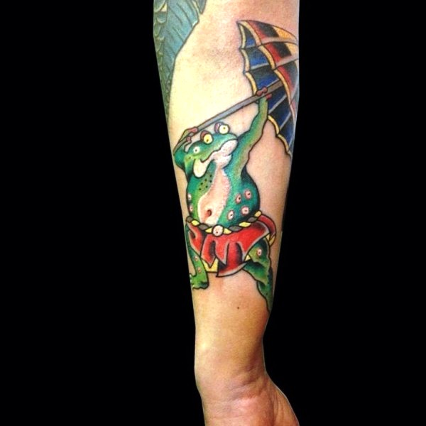 Stylish Frog Tattoo On Wrist