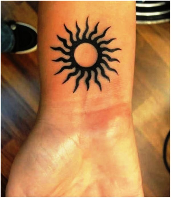 Sun Wrist Tattoo