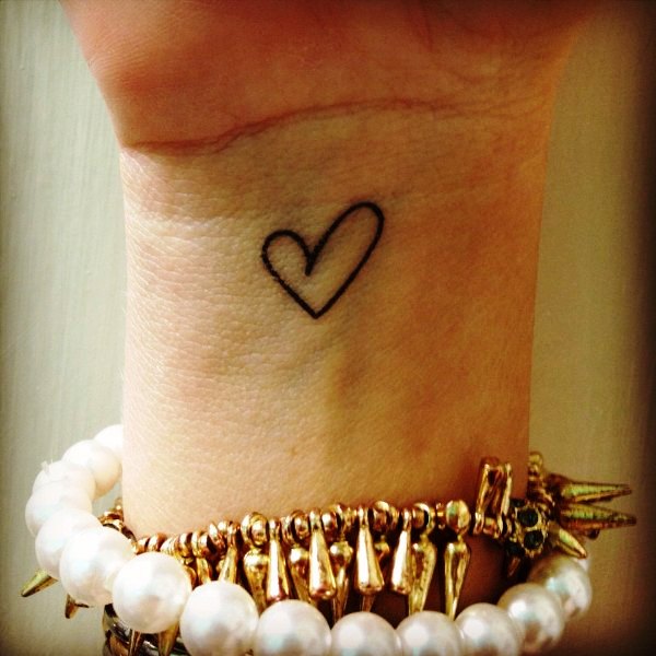 Superb Heart Tattoo On Wrist