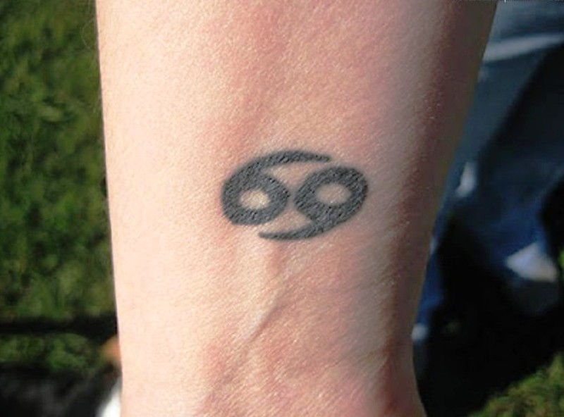 Sweet Cancer Wrist Tattoo