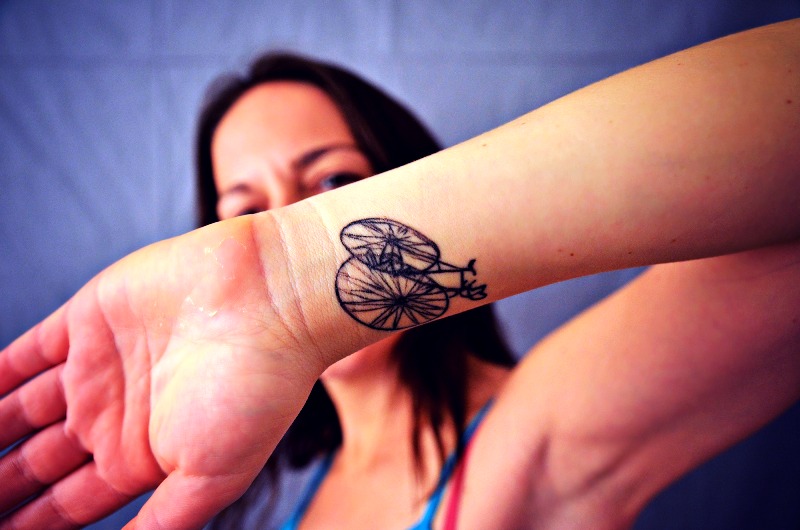 Sweet Cycle Wrist Tattoo