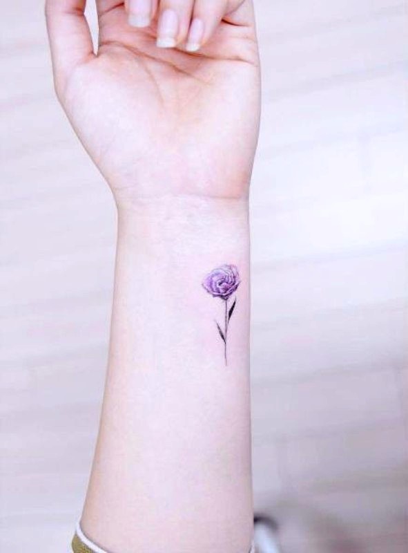 Sweet Flower Tattoo On Wrist