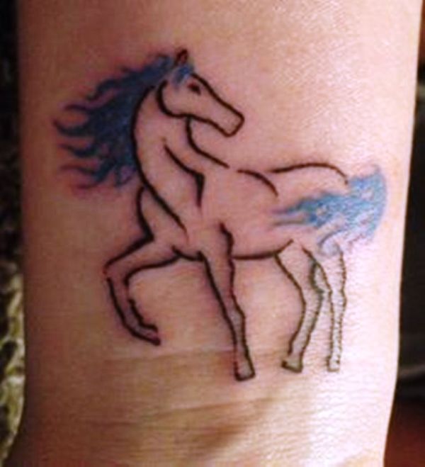 Sweet Horse Tattoo On Wrist