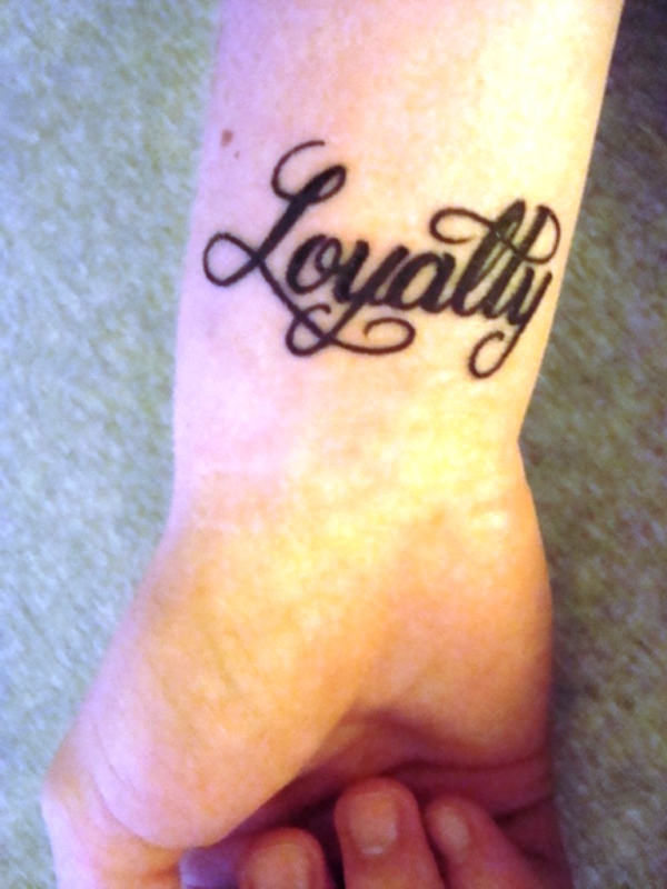Sweet Loyalty Tattoo On Wrist