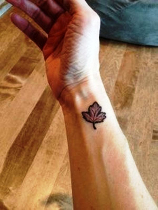 Tinny Maple Leaf Tattoo