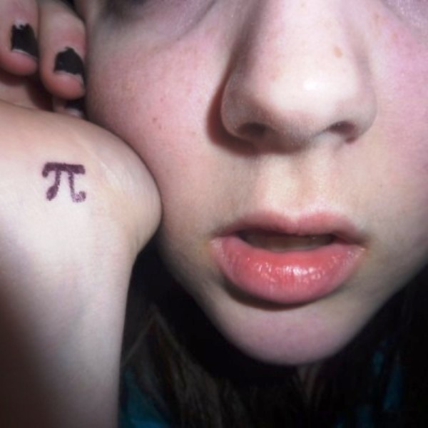 Tiny Pi Wrist Tattoo