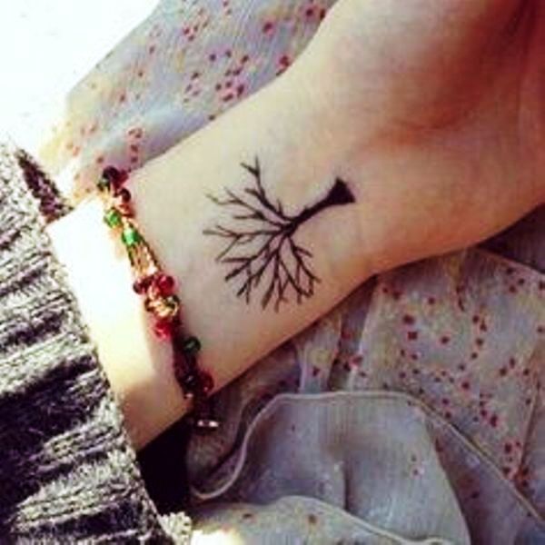 Tree Tattoo On Wrist