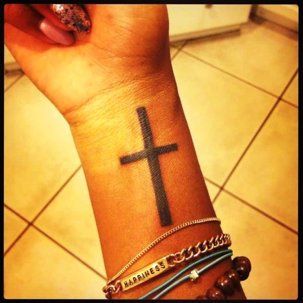 Tremendous Cross Tattoo On Wrist
