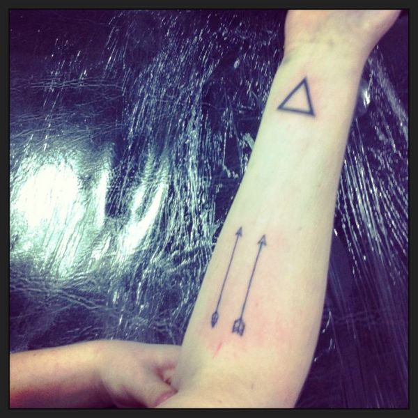Triangle And Arrow Tattoo