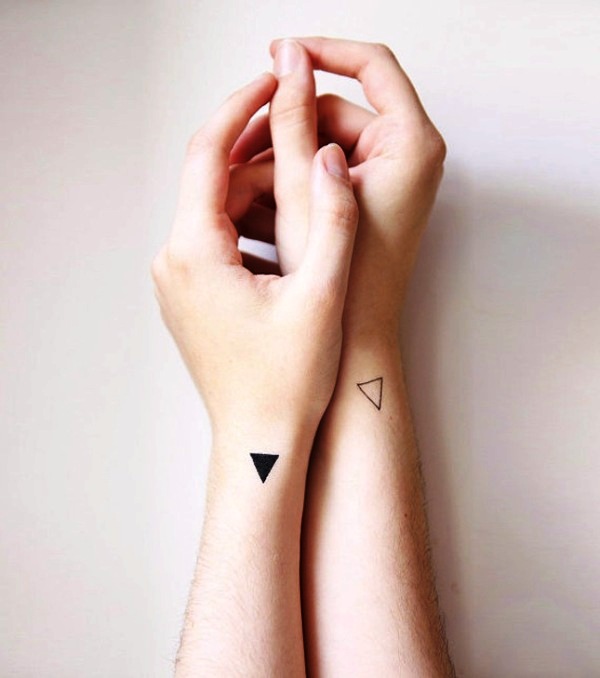 Triangle Tattoos On Both Wrist