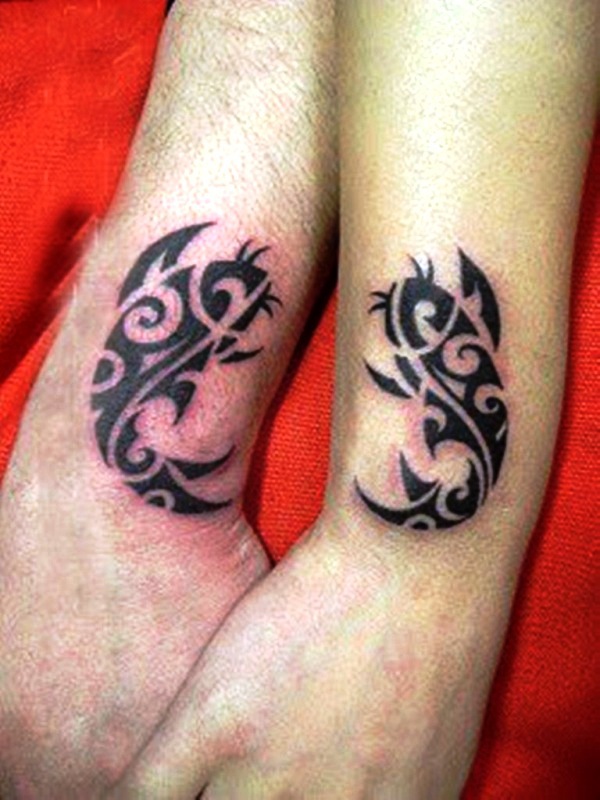 Tribal Fish Tattoo On Wrist