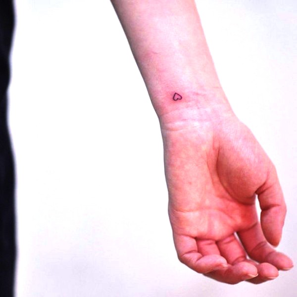 Very Small Heart Tattoo On Wrist