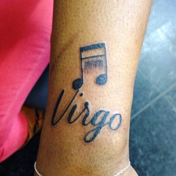 Virgo Word Tattoo On Wrist