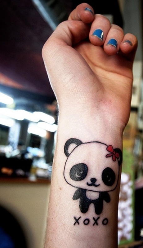 Vlack Panda Wrist Tattoo