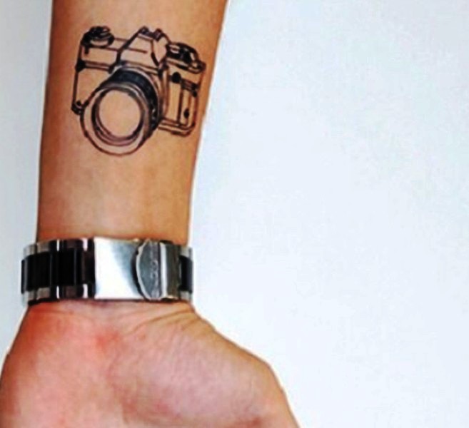 Wonderful Camera Tattoo On Wrist