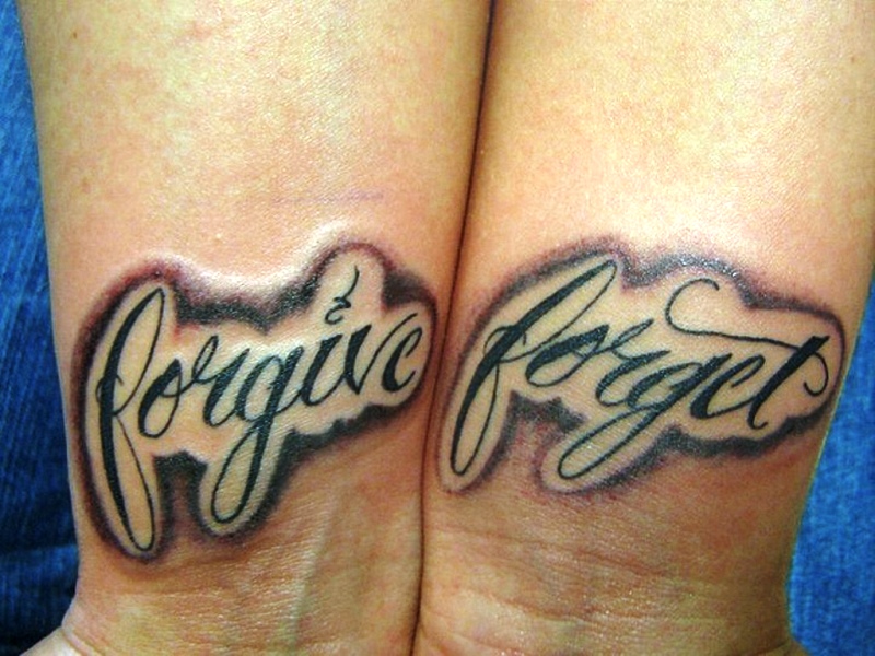 Wonderful Forgive Forget Wrist Tattoo
