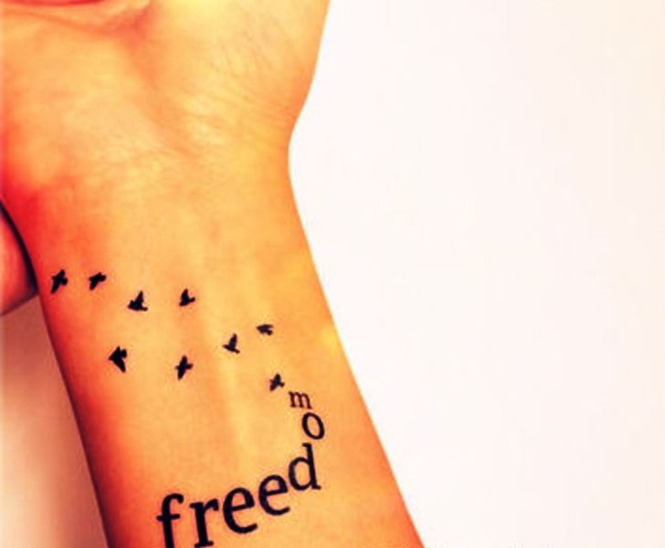 Wonderful Freedom Wrist Tattoo