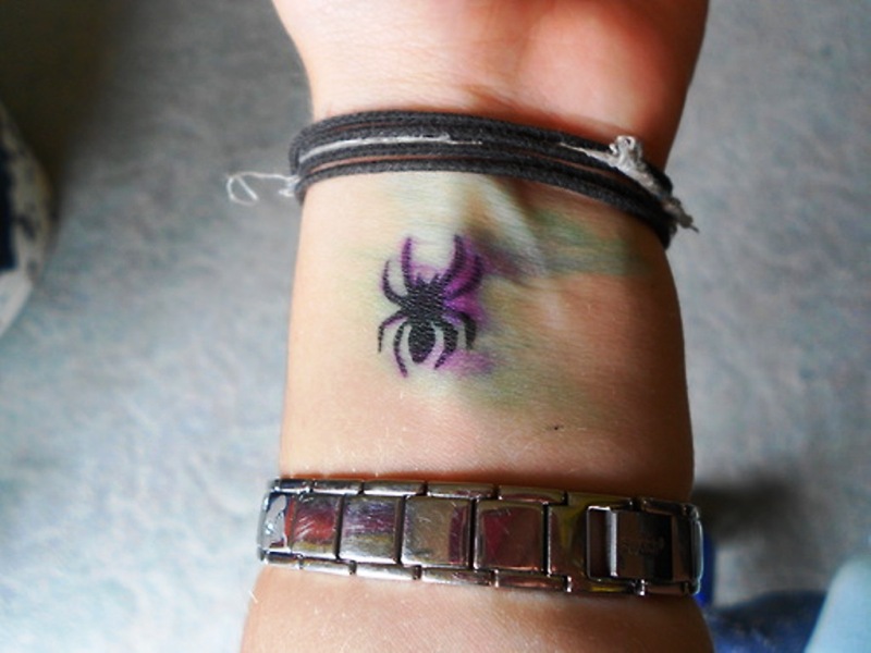 Wonderful Spider Wrist Tattoo