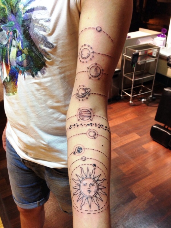 Wonderful Sun Tattoo On Wrist