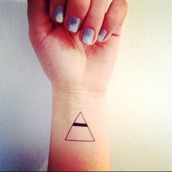 Wonderful Triangle Wrist Tattoo