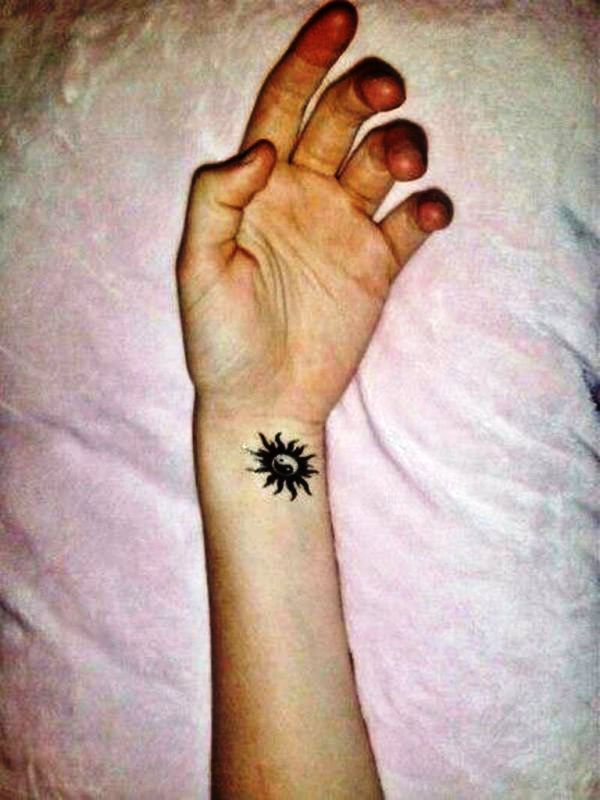 Yin yang Tattoo On Wrist