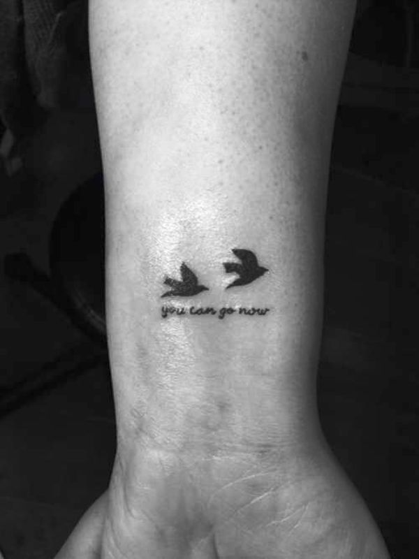 You Can Go Now Flying Birds Tattoo