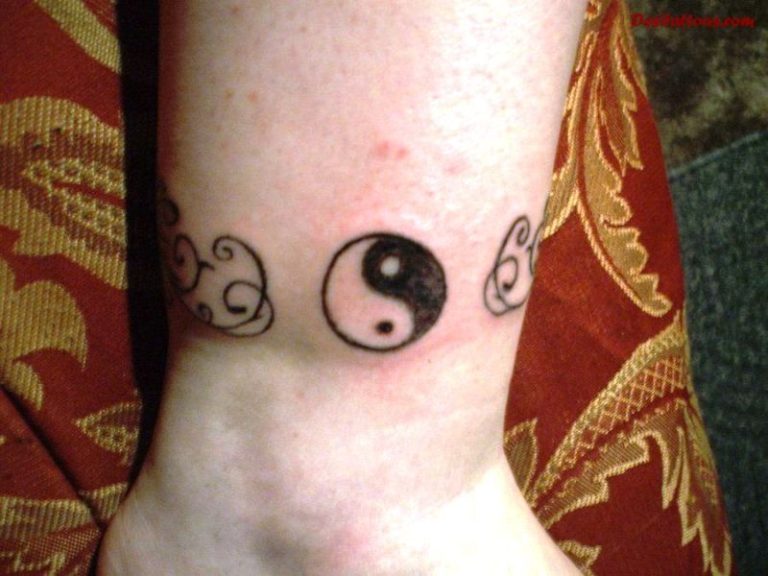 Yin Yang Wrist Tattoo with Sun - wide 3