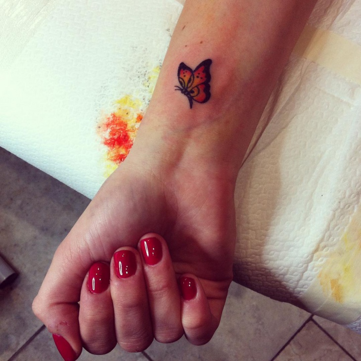 Small-Butterfly-Tattoo-on-Wrist